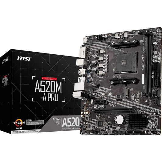 MSI AMD A520M-A PRO AM4 Motherboard